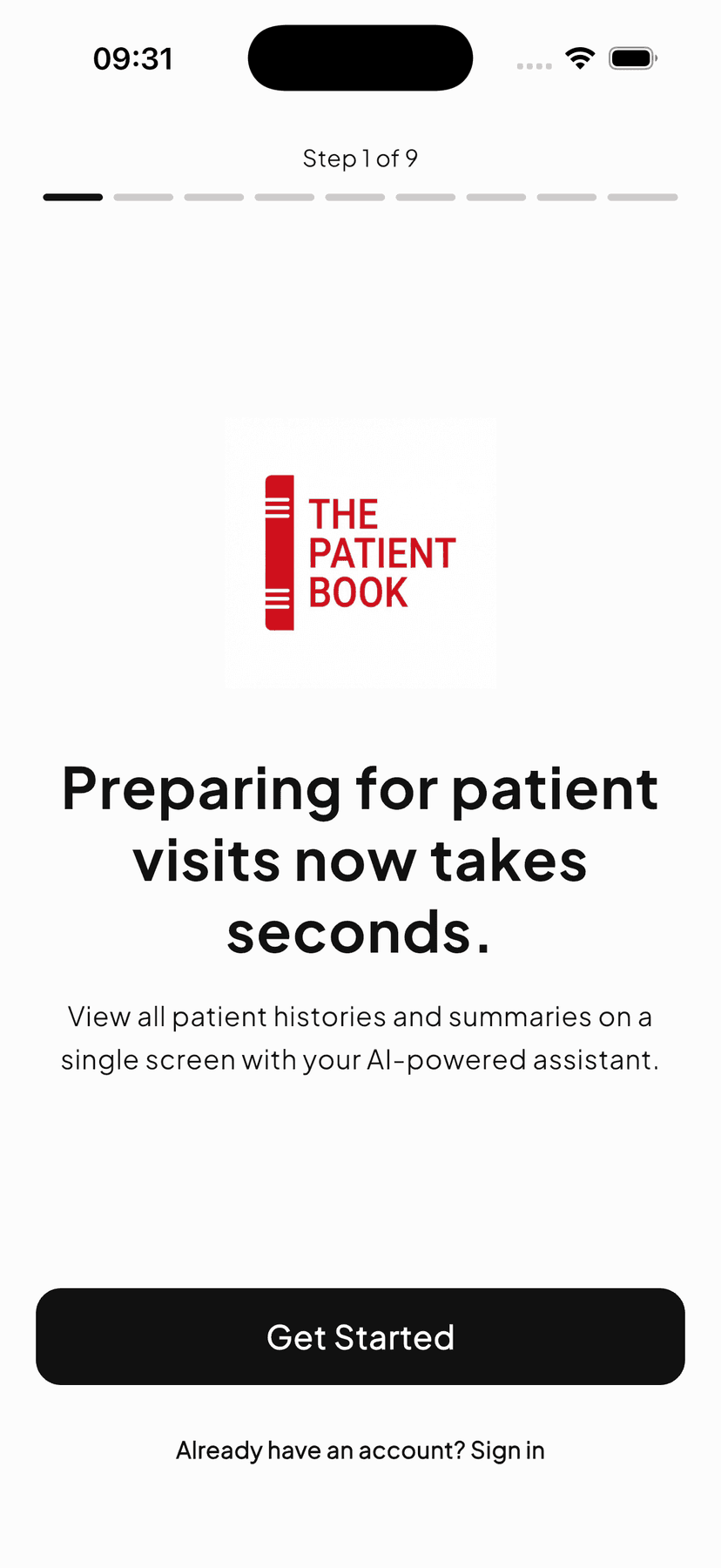 The Patient Book — preparing for patient visits takes seconds